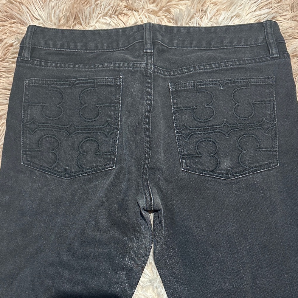 Tory Burch Black Straight Leg Jeans - Picture 4 of 10